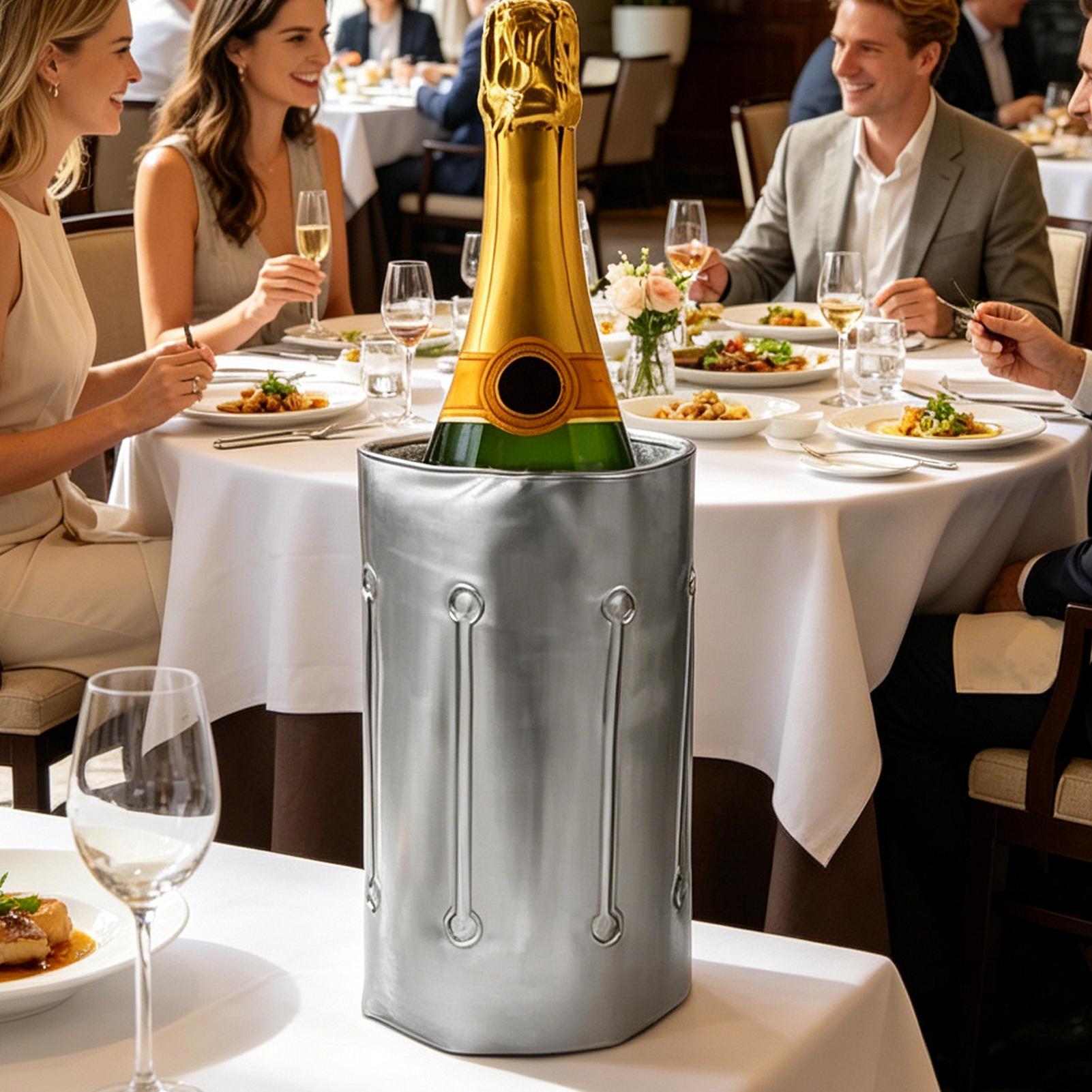 Wine Chiller Sleeve - Wine Bottle Cooler Flexible Reusable Portable