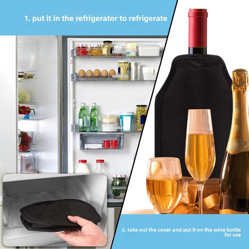 Nylon Fabric Gel Ice Wine Slee - đánh giá và giá Wine Chiller Sleeve