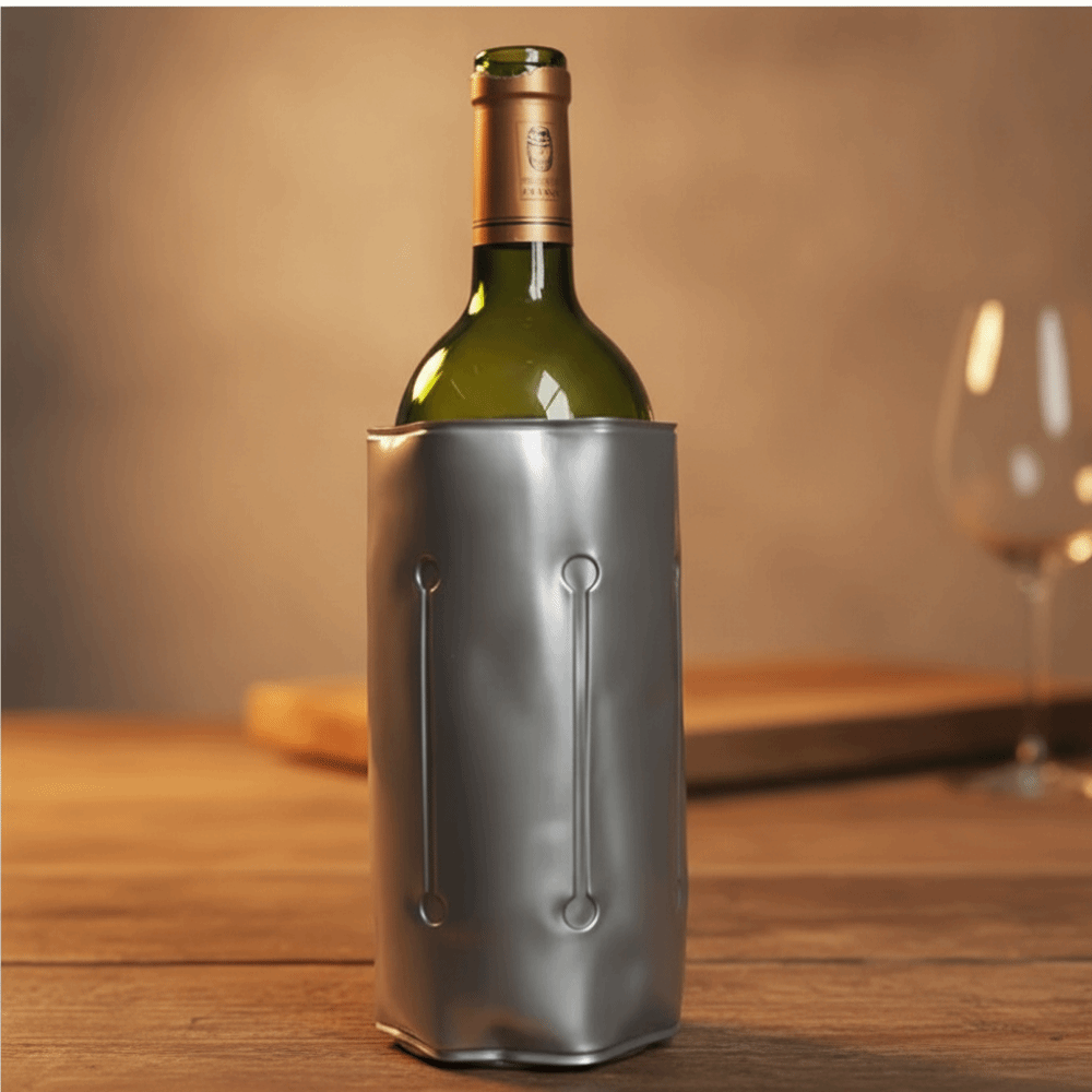 Reusable Wine Cooler Bag Gray  - đánh giá và giá Wine Chiller Sleeve