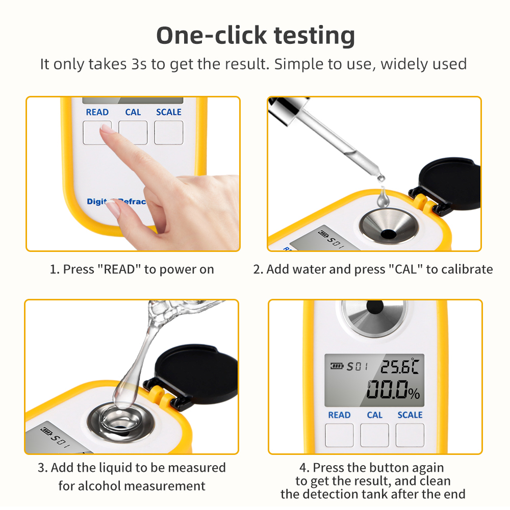 Digital Alcohol Refractometer  - đánh giá và giá Wine Beer Spirits