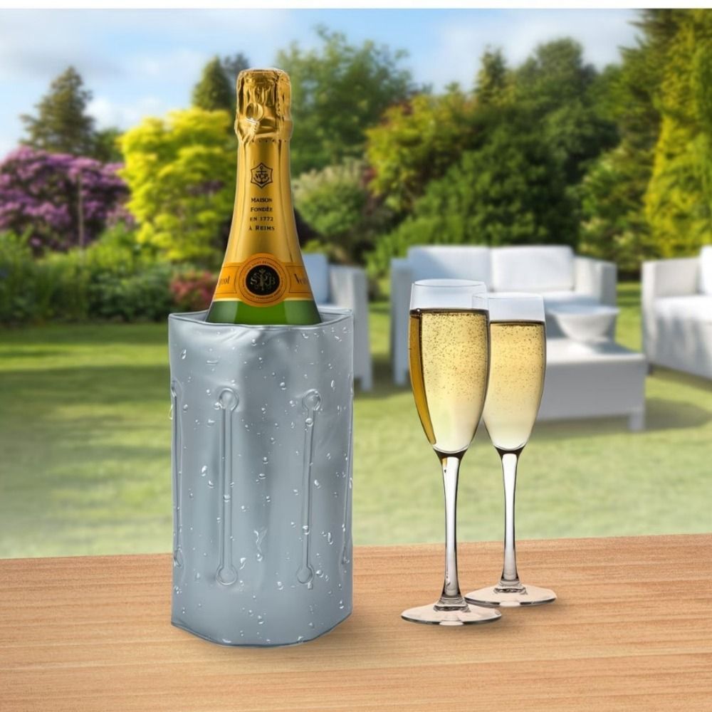 Reusable Wine Cooler Bag Gray  - đánh giá và giá Wine Chiller Sleeve