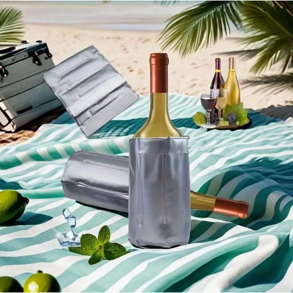 Reusable Wine Cooler Bag Gray  - đánh giá và giá Wine Chiller Sleeve