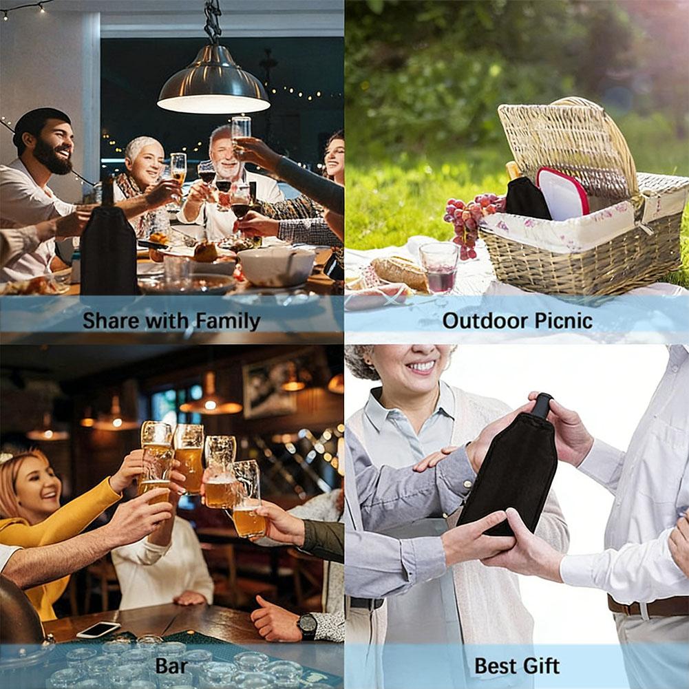 Wine Cooling Holder Ice Bag Je - đánh giá và giá Wine Chiller Sleeve